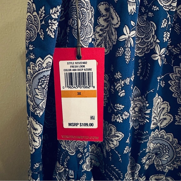 Vince Camuto Asymmetrical Maxi Skirt NWT Size 3X Color Deep Azure - Picture 4 of 7